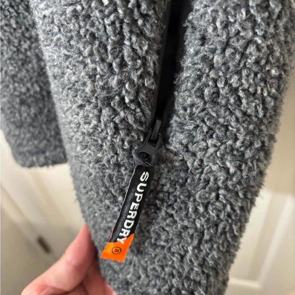 Superdry Gray Mountain Sherpa Zip Hood - Picture 6 of 7